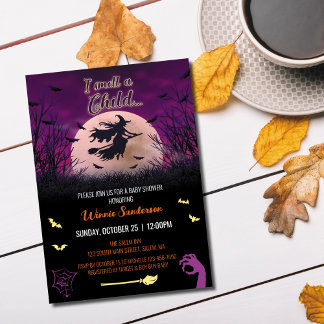 Hocus Pocus Baby Shower Inbjudan