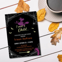 Hocus Pocus Baby Shower Inbjudan