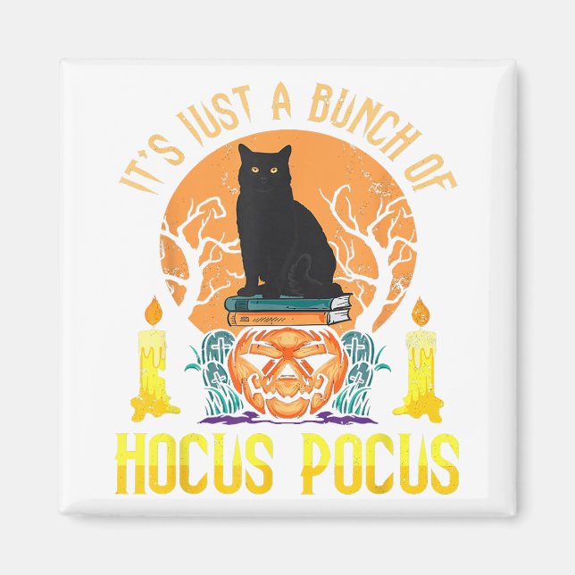 Hocus Pocus Black Cat Magnet (Framsidan)
