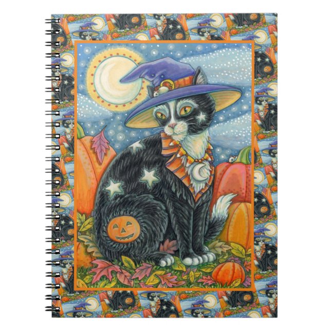 HOCUS POCUS BLACK CAT WITCH & MOUSE HALLOWEEN ANTECKNINGSBOK (Framsidan)