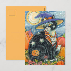 HOCUS POCUS BLACK CAT WITCH & MOUSE HALLOWEEN HELG VYKORT