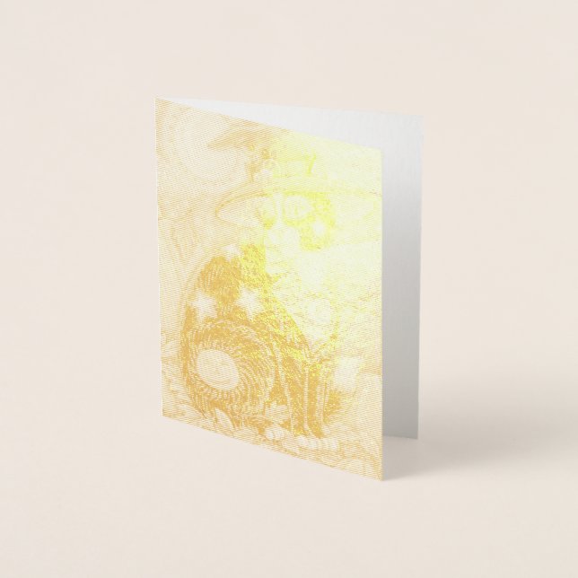 HOCUS POCUS BLACK CAT WITCH, MUSE HALLOWEEN Blank Folierat Kort (Framsida)