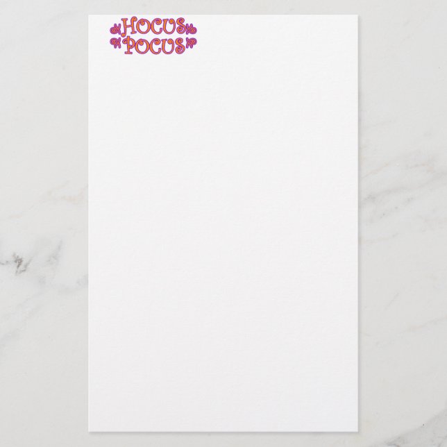 Hocus Pocus Brevpapper (Framsida)