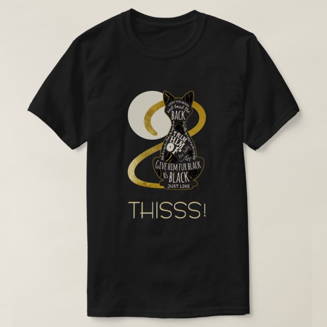 Hocus Pocus Cat Spell. Som.. Den här! T Shirt (Design framsida)