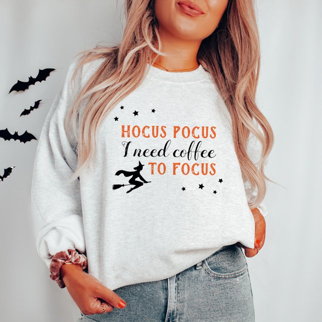Hocus Pocus Coffee Focus Orange Dam Halloween T Shirt (Skapare uppladdad)