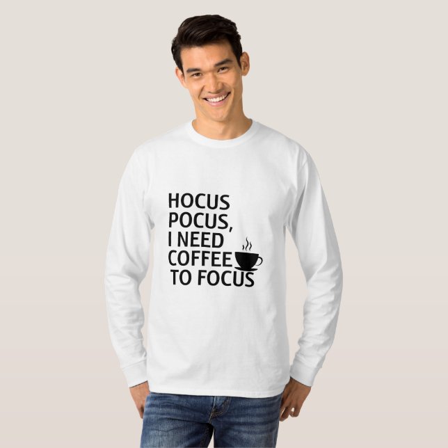 Hocus Pocus Coffee Halloween T Shirt (Hel framsida)