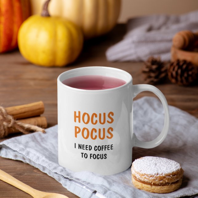 Hocus Pocus Funny Halloween-citat | ORANGE Kaffemugg (Skapare uppladdad)