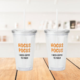 Hocus Pocus Halloween Coffee Tumbler Funny Witch Take Away Mugg