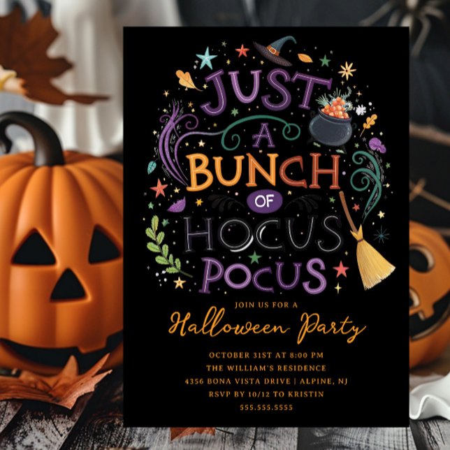 Hocus Pocus Halloween fest-inbjudan Inbjudningar (Skapare uppladdad)