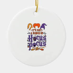 Hocus Pocus Halloween Häxor Kittel Kvast Katt M Julgransprydnad Keramik