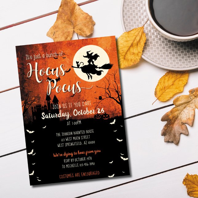 Hocus Pocus Halloween-inbjudan Inbjudningar (Skapare uppladdad)