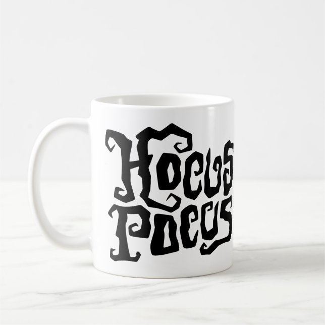 Hocus Pocus Halloween Mugg - Spooky Font Coffee Ko (Vänster)