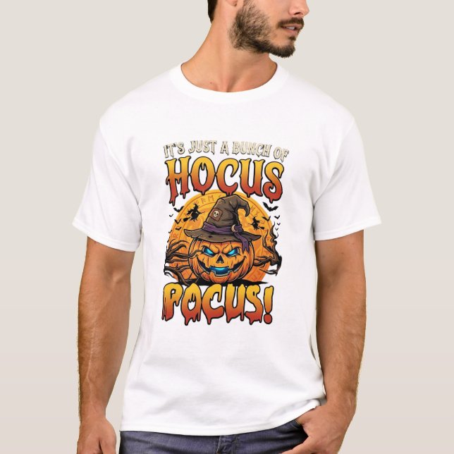 Hocus Pocus Halloween Pumpa Häxa Hatt Måne_1 T Shirt (Framsida)