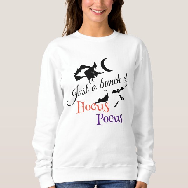 Hocus Pocus Halloween Quote Elegant Kvinnor i vitt T Shirt (Framsida)