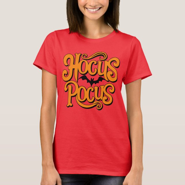 Hocus Pocus Halloween T Shirt (Framsida)