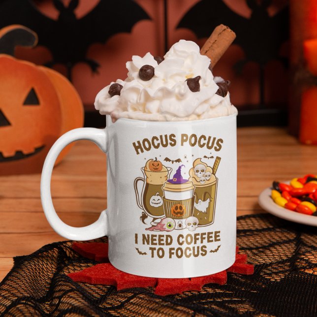 Hocus Pocus I need Coffee To Focus Halloween Kaffemugg (Skapare uppladdad)