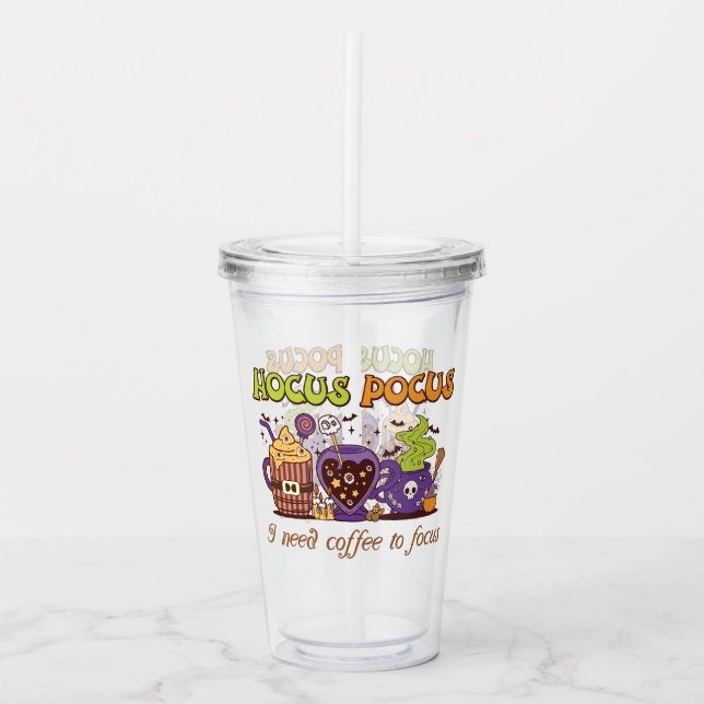 Hocus Pocus - jag behöver kaffe att fokusera på Take Away Mugg (Framsida)