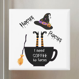 Hocus Pocus jag behöver kaffe för att fokusera Rol Magnet
