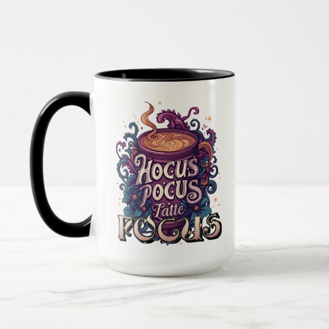 Hocus Pocus Latte Focus Anpassad Häxkaffe  Mugg (Vänster)