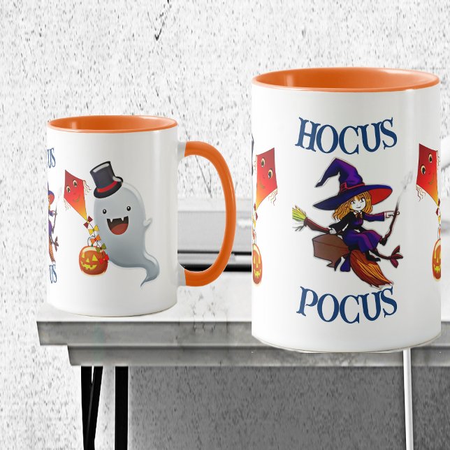 Hocus Pocus Magic Broom Witch Boo Halloween fest Mugg (Hocus Pocus Witch Mug)