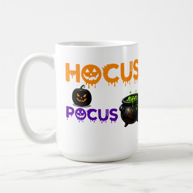 Hocus Pocus Magisk Scen För Halloween-fans 🎃 Kaffemugg (Vänster)