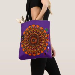 Hocus Pocus Mandala Halloween-handväskan - Handrit Tygkasse