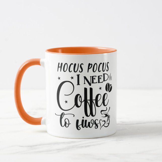 Hocus Pocus Modern Funny Coffee Halloween Mugg (Vänster)