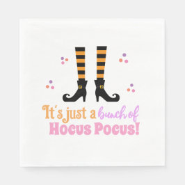 Hocus Pocus Modern Halloween Orange Lila Quote Pappersservett