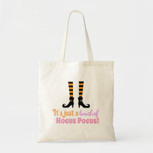 Hocus Pocus Modern Halloween Orange Lila Quote Tygkasse