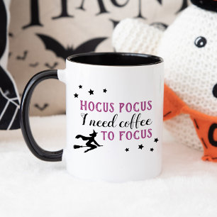 Hocus Pocus Modern Lila och Black Halloween Mugg