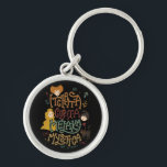 Hocus Pocus Mystical Spell Incantation Rund Silverfärgad Nyckelring<br><div class="desc">Anropa magin i Disneys Hocus Pocus med denna helt svidande design med Sanderson Sisters och deras fantastiska trollformel "Ichtia Copita Melaka Mystica!" Med en vackert handritad typografi och en stavningspalett från färg fångar den här teckningen den lekfulla men ärliga essensen hos den älskade Halloween-klassiken. Omgiven av mystiska symboler, höst löv,...</div>