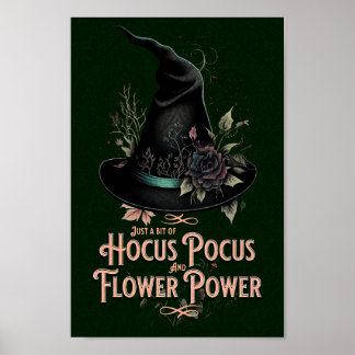 Hocus Pocus och Flower Power Witchy Poster