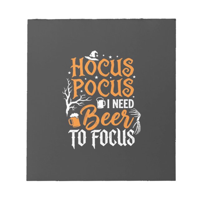 Hocus Pocus Öl Halloween Design_1 Anteckningsblock (Framsida)