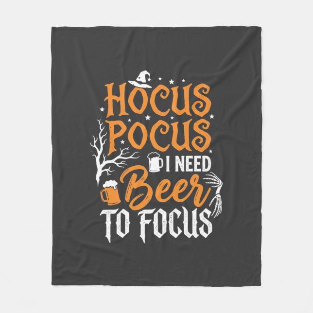 Hocus Pocus Öl Halloween Design_1 Fleecefilt (Framsidan)