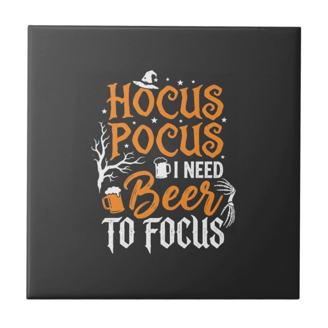 Hocus Pocus Öl Halloween Design_1 Kakelplatta (Framsidan)
