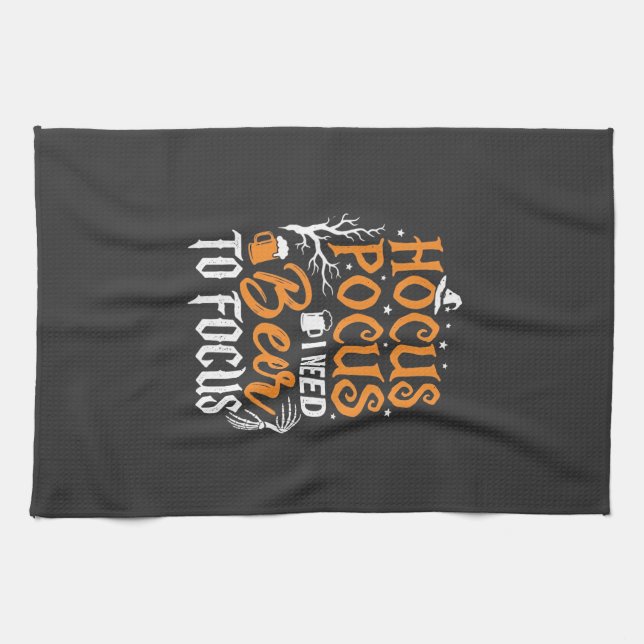 Hocus Pocus Öl Halloween Design_1 Kökshandduk (Horisontell)