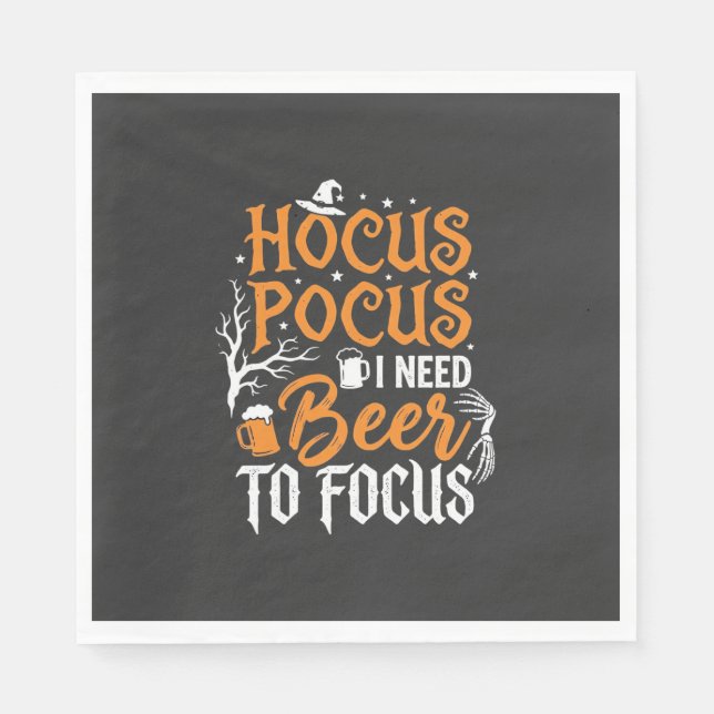 Hocus Pocus Öl Halloween Design_1 Pappersservett (Framsidan)