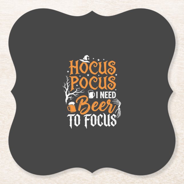 Hocus Pocus Öl Halloween Design_1 Underlägg Papper (Framsida)