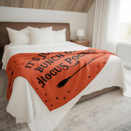 Hocus Pocus Orange Halloween-citat Fleecefilt