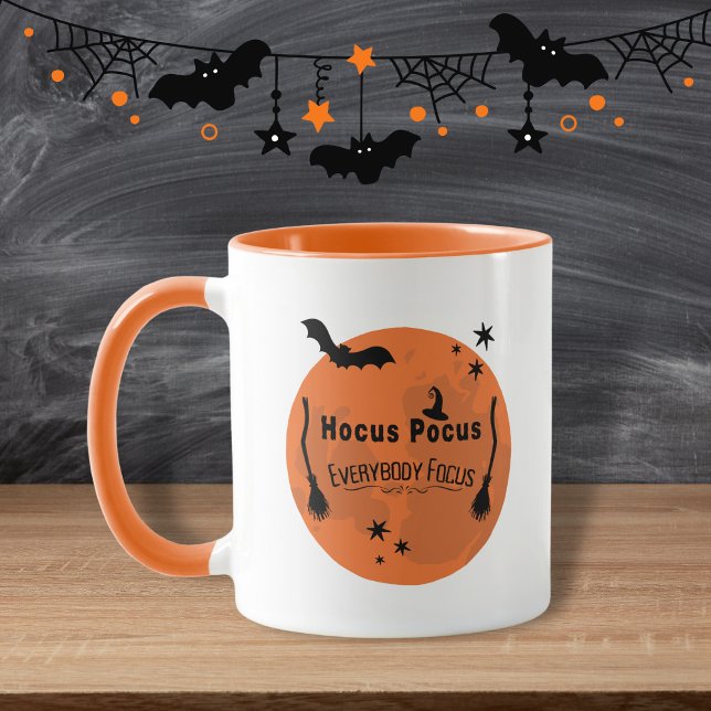 Hocus Pocus Orange Halloween Måne Lärare Mugg (Skapare uppladdad)