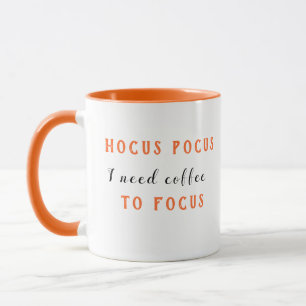 Hocus Pocus Simple Orange och Black Halloween Mugg