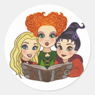 Hocus Pocus Sisters Stickers Runt Klistermärke