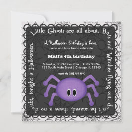 Hocus Pocus Spider Birthday Inbjudningar