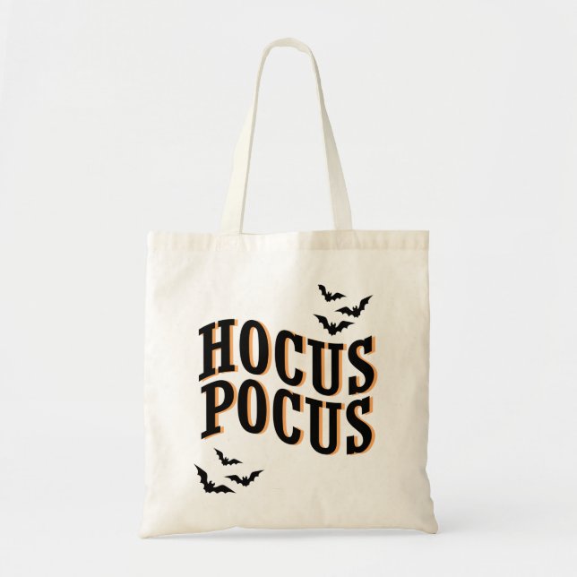 Hocus Pocus Spooky Cute Witches Halloween Tote Bag Tygkasse (Framsidan)
