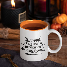 Hocus Pocus Svart Halloween Citat Två-Tonad Mugg