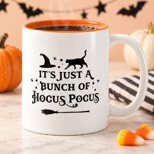 Hocus Pocus Svart Halloween Citat Två-Tonad Mugg