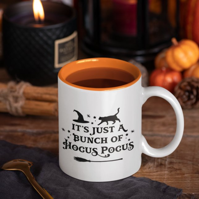 Hocus Pocus Svart Halloween Citat Två-Tonad Mugg (Skapare uppladdad)