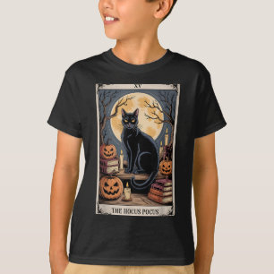 Hocus pocus Tarot Halloween Cat Pumpkin Mystic T Shirt