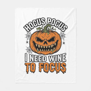 Hocus Pocus Vin Pumpor Halloween Tröja Design_1 Fleecefilt