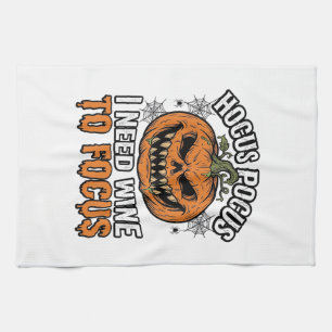 Hocus Pocus Vin Pumpor Halloween Tröja Design_1 Kökshandduk